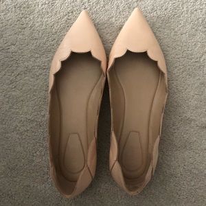 Chloe blush pink patent leather ballet flats 💗